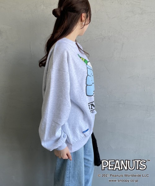SEQUENZ（シークエンズ）の「[SEQUENZ/シークエンズ] PUFFER SNOOPY プリントスウェット（スウェット・レディース・ブラック/ネイビー/ライトグレー・M/L/XL）」の6枚目の写真