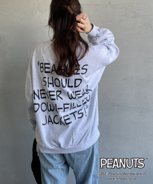 SEQUENZ（シークエンズ）の「[SEQUENZ/シークエンズ] PUFFER SNOOPY プリントスウェット（スウェット・レディース・ブラック/ネイビー/ライトグレー・M/L/XL）」の7枚目の写真