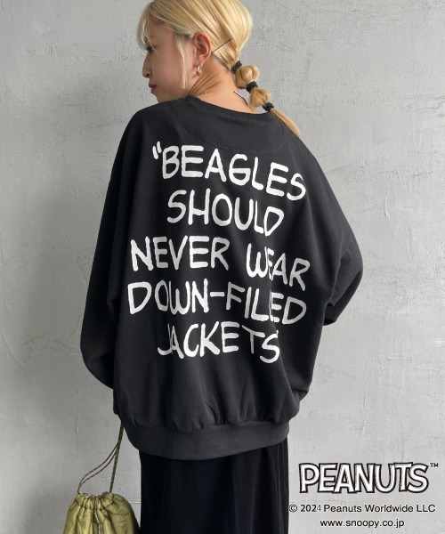 SEQUENZ（シークエンズ）の「[SEQUENZ/シークエンズ] PUFFER SNOOPY プリントスウェット（スウェット・レディース・ブラック/ネイビー/ライトグレー・M/L/XL）」の21枚目の写真