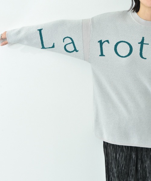 INTERPLANET（インタープラネット）の「ロゴジャガードニットチュニック（ニット/セーター・レディース・ライトグレー/ブラック/オフホワイト・FREE）」の17枚目の写真