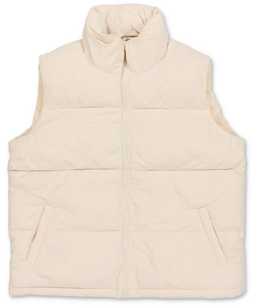 SPINNS（スピンズ）の「ストリート＆ノームコア/フェイクダウンベスト（ダウンベスト・メンズ・ブラック/オフホワイト・L/M）」の2枚目の写真