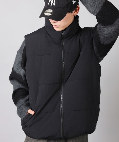 SPINNS（スピンズ）の「ストリート＆ノームコア/フェイクダウンベスト（ダウンベスト・メンズ・ブラック/オフホワイト・L/M）」の20枚目の写真