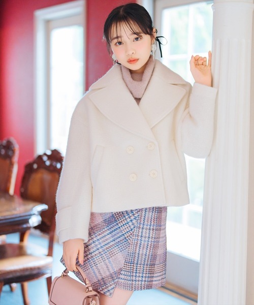 うさぎ様【未使用】ゼチア　ラメツイード　ジャケット・スカート セール】 ファンシーラメツイード ノーカラージャケット （ノーカラー