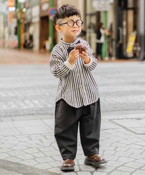 ジュニア対応】タックボリュームパンツ_フォーマル対応_マシン