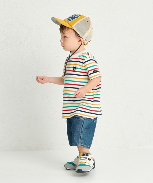 DOUBLE_B(ダブルビー)の「トラッカーキャップ(キャップ・キッズ・ホワイト×ネイビー/イエロー・LL(54-56cm)/L(52-54cm)/M(50-52cm)/S(48-50cm))」の15枚目の写真