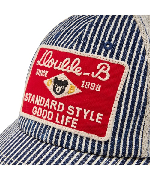 DOUBLE_B(ダブルビー)の「トラッカーキャップ(キャップ・キッズ・ホワイト×ネイビー/イエロー・LL(54-56cm)/L(52-54cm)/M(50-52cm)/S(48-50cm))」の20枚目の写真