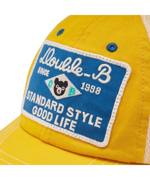 DOUBLE_B(ダブルビー)の「トラッカーキャップ(キャップ・キッズ・ホワイト×ネイビー/イエロー・LL(54-56cm)/L(52-54cm)/M(50-52cm)/S(48-50cm))」の4枚目の写真