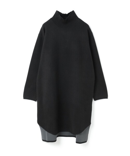 Mizuiroind 未使用 ニットワンピース ハイネック ブラック コクーン Mizuiroind 未使用 ニットワンピース ハイネック ブラック