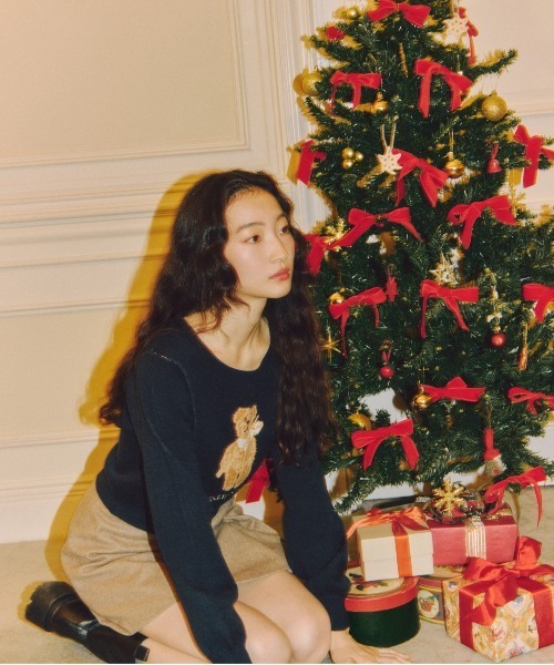 Heather（ヘザー）の「【TeddyBear/テディベア】ジャガードニット  252259（ニット/セーター・レディース・アイボリー/グレー/ネイビー・FREE）」の13枚目の写真