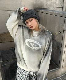 XU | ストリートファッション XU エックスユー washing waffle long sleeve ウォッシングワッフルロングスリーブスウェットシャツ 長袖スウェットシャツ トレーナー 韓国ファッション 韓国ストリート(スウェット)