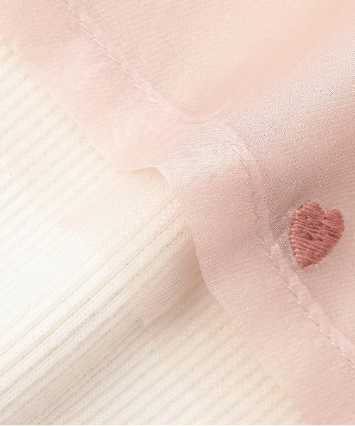 petit main(プティマイン)の「【リンク】ハート刺しゅうチュニック(キッズ)(チュニック・キッズ・アイボリー/ブルーグレー/ライトピンク・80cm/90cm/110cm/100cm/120cm/130cm)」の9枚目の写真