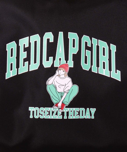 Red Cap Girl（レッドキャプガール）の「(LG)【Red Cap Girl】カレッジロゴ ボストンバッグ ミニ（ショルダーバッグ・メンズ・ブラック・ONE SIZE）」の13枚目の写真