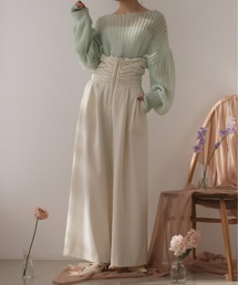 Olu. | コルセットギャザーワイドパンツ(その他パンツ)