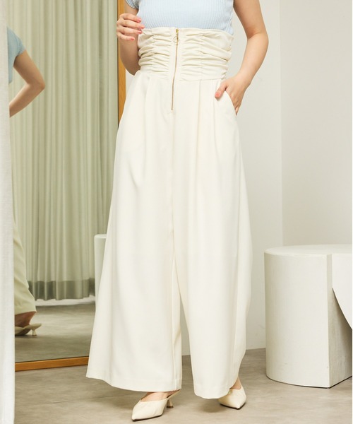 Olu.（オルドット）の「コルセットギャザーワイドパンツ（その他パンツ・レディース・グレー/ホワイト・0/1）」の16枚目の写真