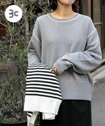 FORK&SPOON | FORK&SPOON　バイカラーステッチニットプルオーバー(ニット/セーター)