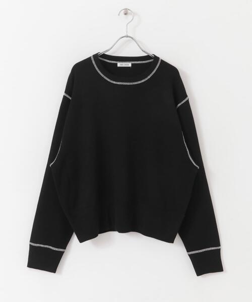 FORK&SPOON（フォークアンドスプーン）の「FORK&SPOON　バイカラーステッチニットプルオーバー（ニット/セーター・レディース・アイボリー/ブラック/グレー系その他・1）」の17枚目の写真