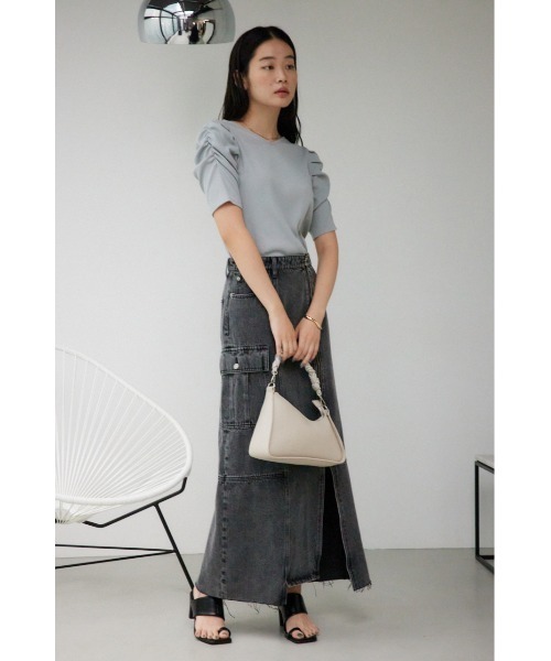 AZUL by moussy（アズールバイマウジー）の「デザインハンドルハンドバッグ（ハンドバッグ・レディース・ブラック/グレイッシュベージュ・FREE）」の13枚目の写真