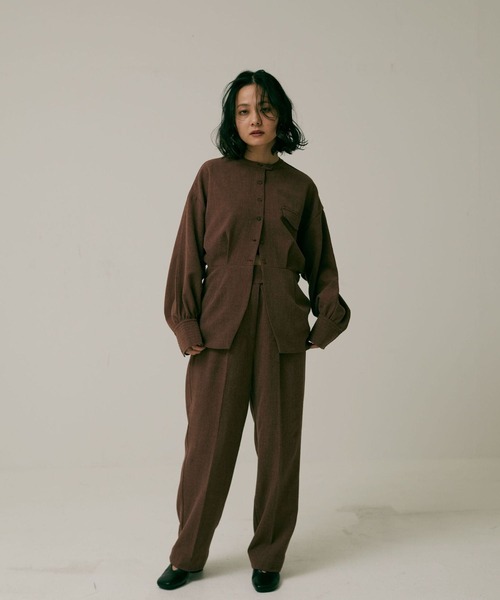Alia(アリア)の「high waist asymmetry pants(スラックス・レディース・ダークグレー/バイオレット・SHORT/S/M)」の10枚目の写真