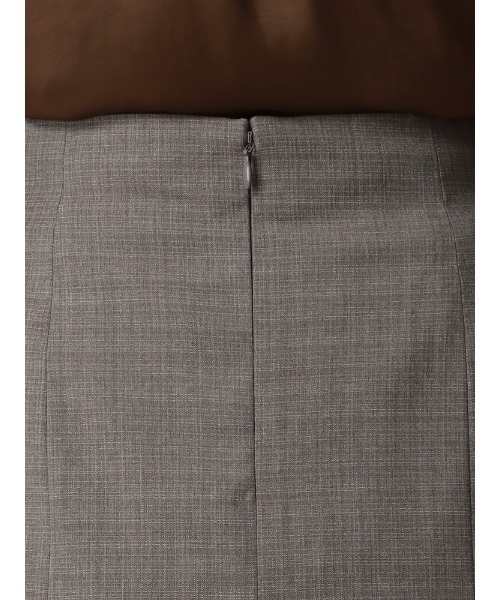 SUIT SQUARE（スーツスクエア）の「バックフレアタイトスカート REDA SUPER110'sウール マイクロチェック（スーツスカート・レディース・ベージュ・36(7号)/38(9号)/40(11号)/42(13号)）」の6枚目の写真