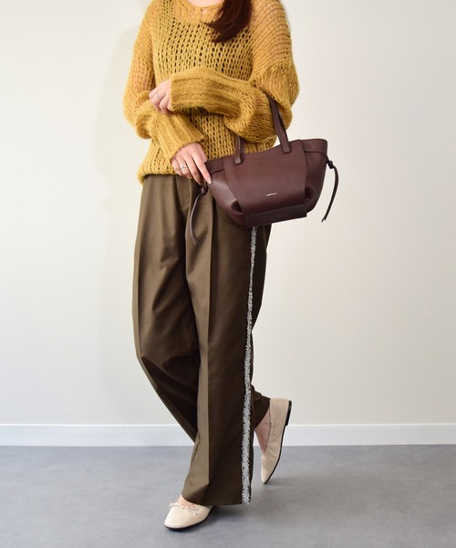 LORISTELLA（ロリステッラ）の「【LORISTELLA】レザーミニトートバッグ(Q56504)（トートバッグ・レディース・ブラウン/アイボリー/ダークブラウン/ブラック・ALL）」の9枚目の写真