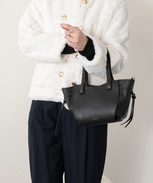 LORISTELLA（ロリステッラ）の「【LORISTELLA】レザーミニトートバッグ(Q56504)（トートバッグ・レディース・ブラウン/アイボリー/ダークブラウン/ブラック・ALL）」の14枚目の写真