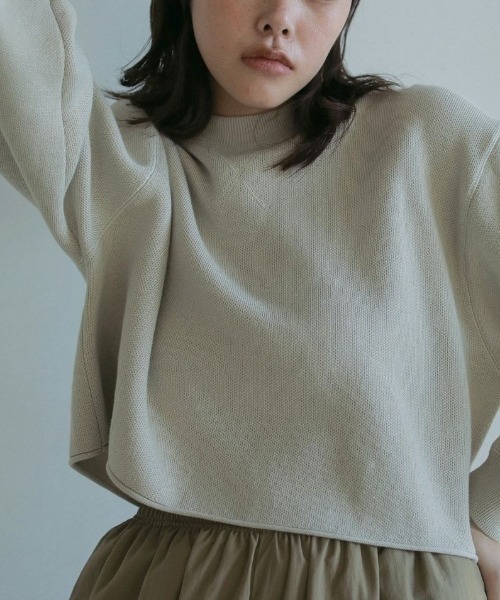 anuke（アンヌーク）の「anuke Crewneck Stitch Knit クルーネック 