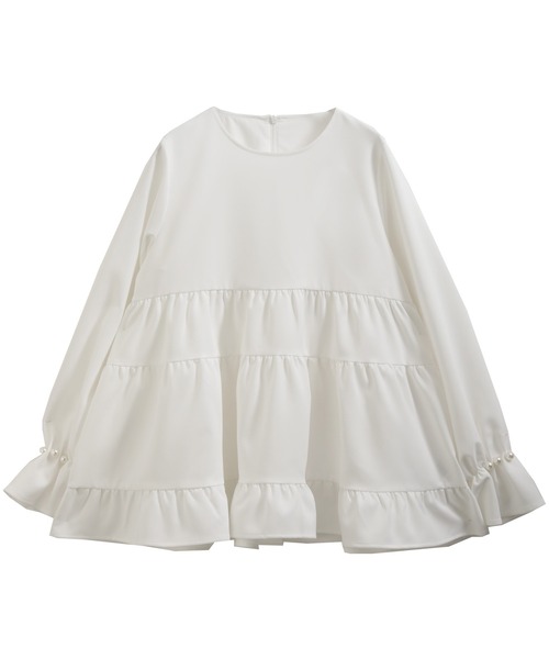 Fit more（フィットモア）の「タックパール袖ティアードトップス（その他トップス・レディース・ブラック/ネイビー/ホワイト/ピンク・FREE）」の18枚目の写真