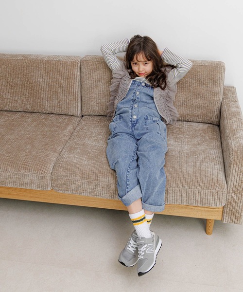 BAYFLOW（ベイフロー）の「[別々に着用可☆]チュールベスト付きボーダーTシャツ(KIDS)（Tシャツ/カットソー・キッズ・ブラック/パープル/ブルー・110cm/120cm/130cm/140cm/150cm）」の12枚目の写真