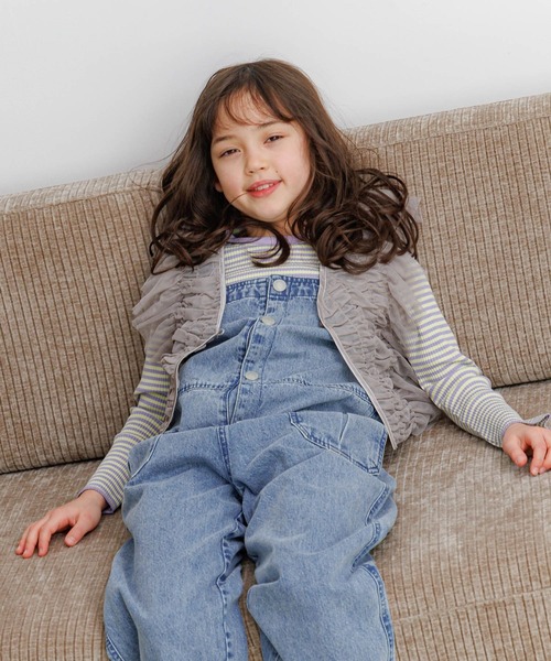 BAYFLOW（ベイフロー）の「[別々に着用可☆]チュールベスト付きボーダーTシャツ(KIDS)（Tシャツ/カットソー・キッズ・ブラック/パープル/ブルー・110cm/120cm/130cm/140cm/150cm）」の14枚目の写真