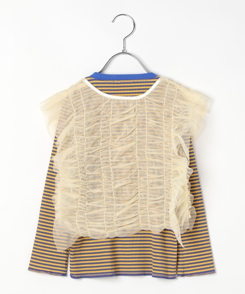 BAYFLOW（ベイフロー）の「[別々に着用可☆]チュールベスト付きボーダーTシャツ(KIDS)（Tシャツ/カットソー・キッズ・ブラック/パープル/ブルー・110cm/120cm/130cm/140cm/150cm）」の19枚目の写真