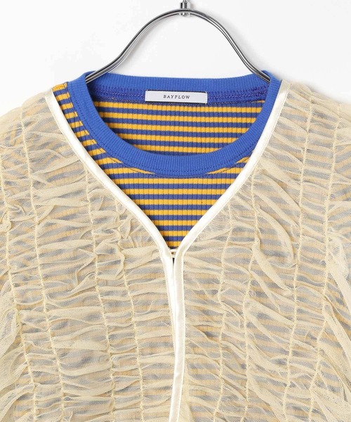 BAYFLOW（ベイフロー）の「[別々に着用可☆]チュールベスト付きボーダーTシャツ(KIDS)（Tシャツ/カットソー・キッズ・ブラック/パープル/ブルー・110cm/120cm/130cm/140cm/150cm）」の20枚目の写真