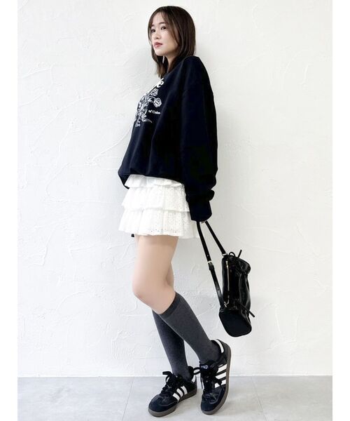 dazzlin フリルミニスカート ブラック ダズリン dazzlin（ダズリン）の「フリルミニスカート（スカート）」 - WEAR
