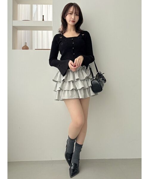 【新品完売商品】dazzlin フリルミニスカートⅡ ブラックMサイズ SETUP】フリルミニスカート※セットアップ対応[品番：MKSW0060576