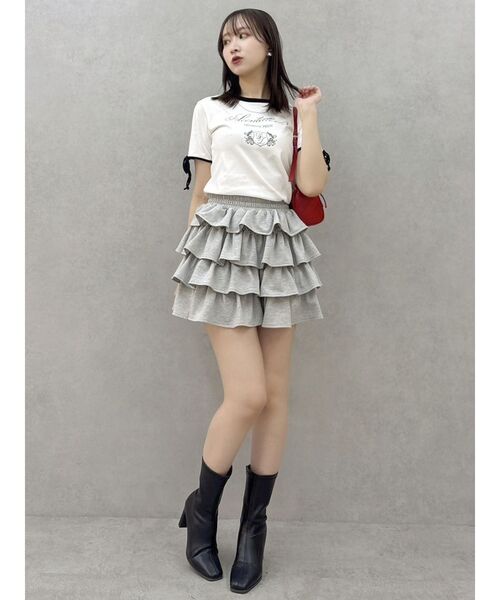 dazzlin(ダズリン)の「フリルミニスカートⅢ(スカート・レディース・グレー/オフホワイト・SMALL/MEDIUM)」の3枚目の写真