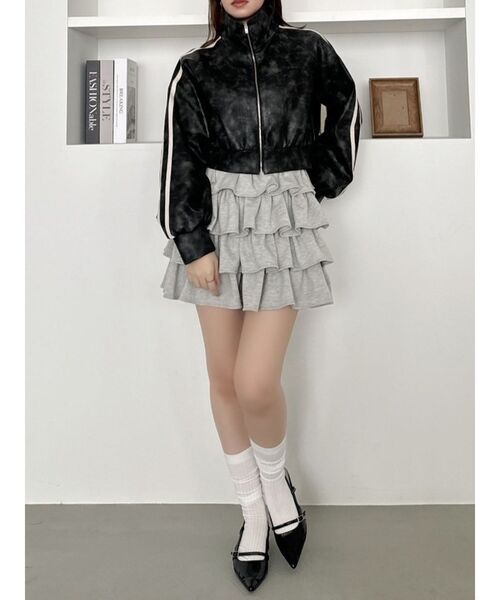 dazzlin(ダズリン)の「フリルミニスカートⅢ(スカート・レディース・グレー/オフホワイト・SMALL/MEDIUM)」の7枚目の写真