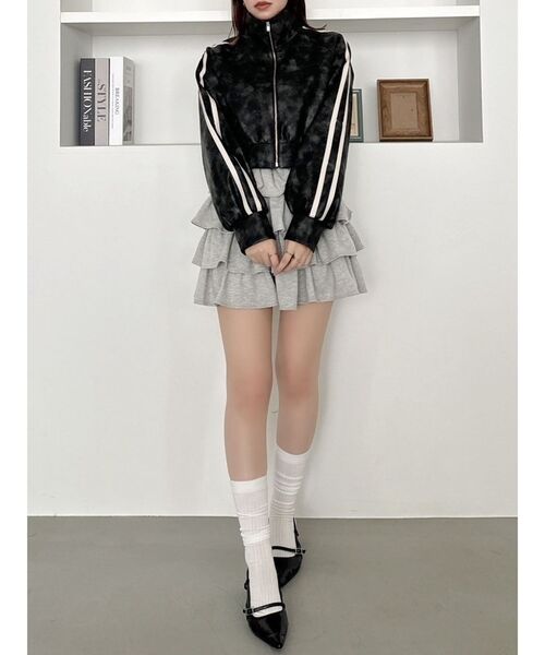 dazzlin(ダズリン)の「フリルミニスカートⅢ(スカート・レディース・グレー/オフホワイト・SMALL/MEDIUM)」の13枚目の写真