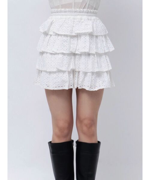 dazzlin(ダズリン)の「フリルミニスカートⅢ(スカート・レディース・グレー/オフホワイト・SMALL/MEDIUM)」の19枚目の写真