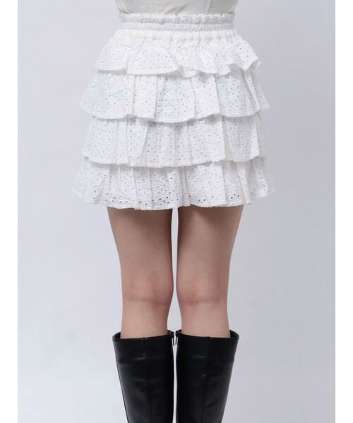 dazzlin(ダズリン)の「フリルミニスカートⅢ(スカート・レディース・グレー/オフホワイト・SMALL/MEDIUM)」の20枚目の写真