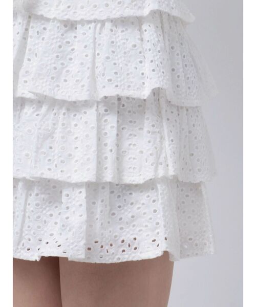 dazzlin(ダズリン)の「フリルミニスカートⅢ(スカート・レディース・グレー/オフホワイト・SMALL/MEDIUM)」の10枚目の写真