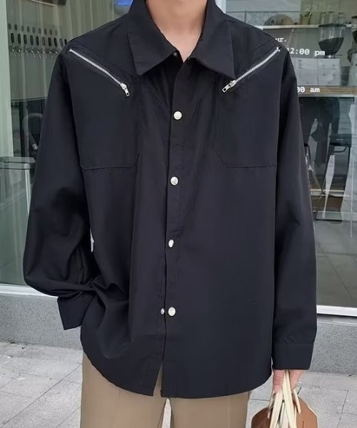 link lot(リンクロット)の「ジップデザイン ウエスタン リラックスフィット シャツ(シャツ/ブラウス・メンズ・ブラック/ホワイト・M/L)」の10枚目の写真