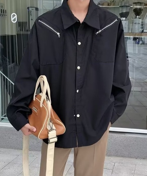 link lot(リンクロット)の「ジップデザイン ウエスタン リラックスフィット シャツ(シャツ/ブラウス・メンズ・ブラック/ホワイト・M/L)」の11枚目の写真