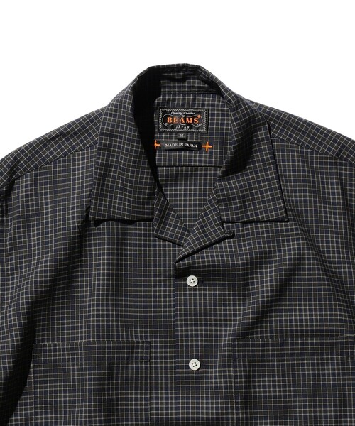 BEAMS PLUS(ビームスプラス)の「ウォッシャブル ウール チェック オープンカラー シャツ(シャツ/ブラウス・メンズ・グリーン/ブルー・M/S/L)」の5枚目の写真