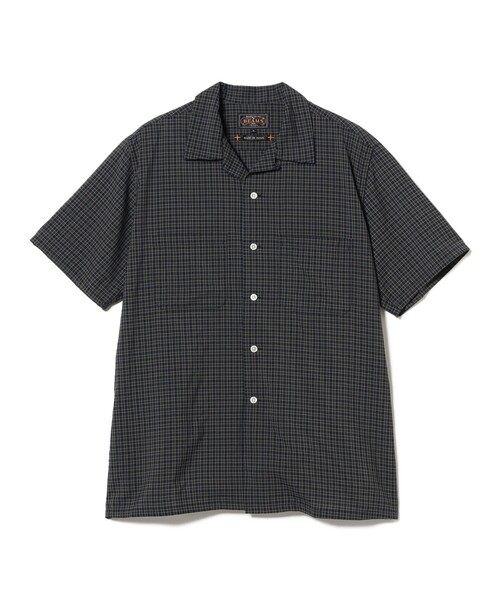 BEAMS PLUS(ビームスプラス)の「ウォッシャブル ウール チェック オープンカラー シャツ(シャツ/ブラウス・メンズ・グリーン/ブルー・M/S/L)」の11枚目の写真