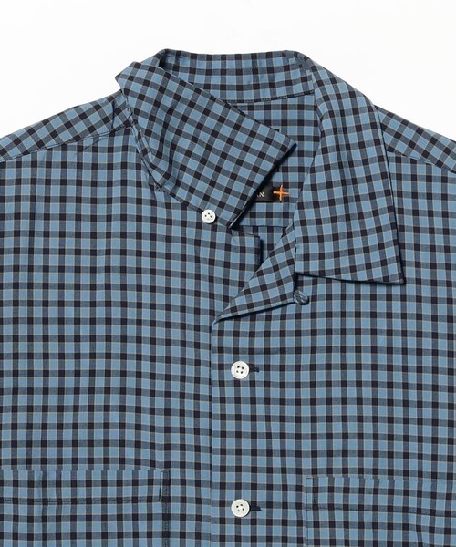 BEAMS PLUS(ビームスプラス)の「ウォッシャブル ウール チェック オープンカラー シャツ(シャツ/ブラウス・メンズ・グリーン/ブルー・M/S/L)」の16枚目の写真