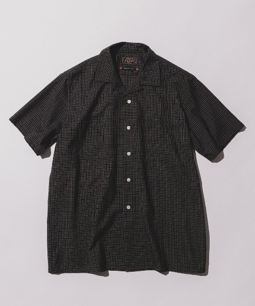 BEAMS PLUS(ビームスプラス)の「ウォッシャブル ウール チェック オープンカラー シャツ(シャツ/ブラウス・メンズ・グリーン/ブルー・M/S/L)」の2枚目の写真