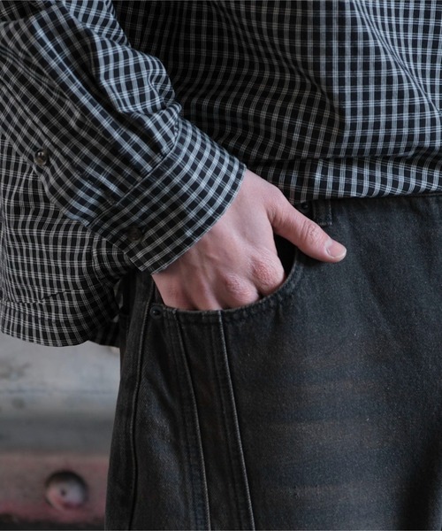 WEGO（ウィゴー）の「WEGO/イージー3Dバレルレッグデニムパンツ【S,M,Lのサイズ展開☆】（デニムパンツ・メンズ・ブラック系3/スカイブルー/ライトインディゴブルー/グレー・SMALL/MEDIUM/LARGE）」の11枚目の写真