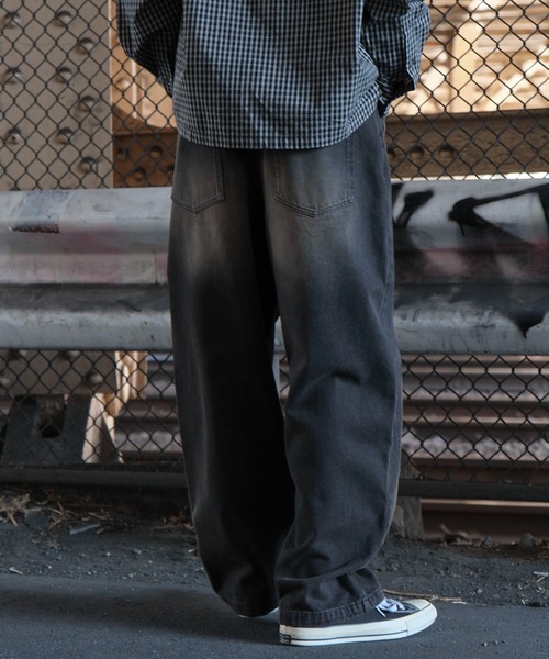 WEGO（ウィゴー）の「WEGO/イージー3Dバレルレッグデニムパンツ【S,M,Lのサイズ展開☆】（デニムパンツ・メンズ・ブラック系3/スカイブルー/ライトインディゴブルー/グレー・SMALL/MEDIUM/LARGE）」の21枚目の写真
