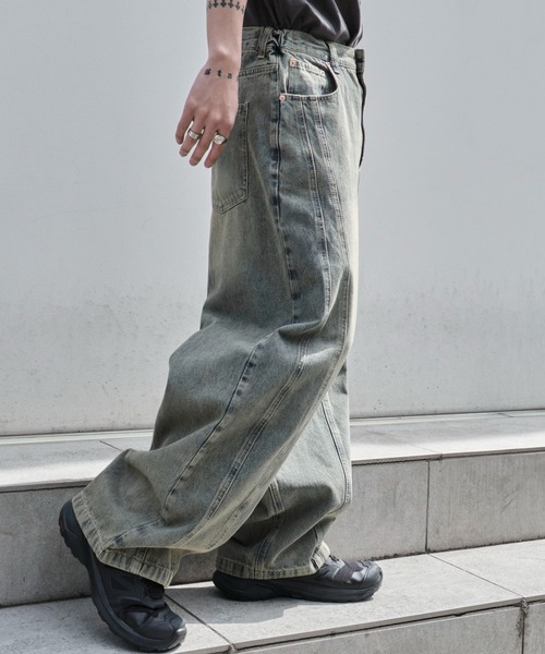 MM6 バレルレッグ　デニム　パンツ MM6 バレルレッグ デニム パンツ - メルカリ