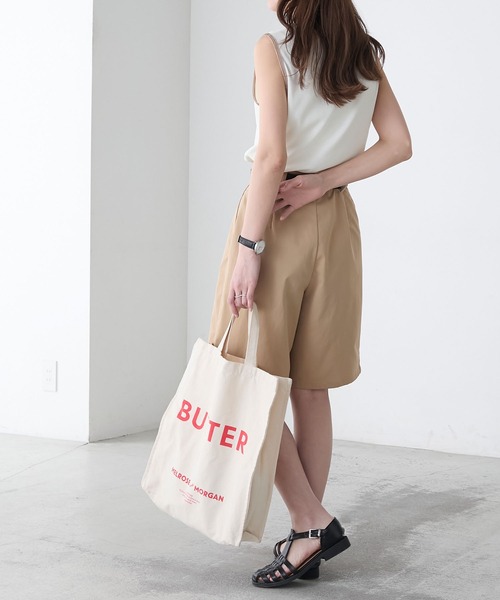 BONLECILL（ボンルシール）の「ベロアパイピングテレコスリーブレスTEE（タンクトップ・レディース・レッド/チャコールグレー/オフホワイト/ベージュ/ネイビー/ブラック・FREE）」の17枚目の写真