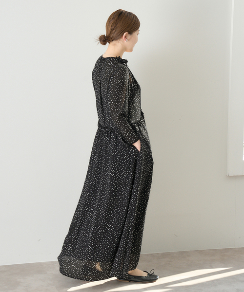 新品未使用 IENA ドット フリル ワンピース ブラック サイズ36( S) ドット フリル ワンピース | イエナ(IENA) | マルイウェブチャネル